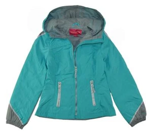 London Fog Big Girls' Turquoise Jersey Lined Jacket Size 4 5/6 6X - Picture 1 of 2