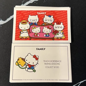 Monopoly Hello Kitty Collector's Edition 2010 Replacement Family Cards Set - Picture 1 of 2
