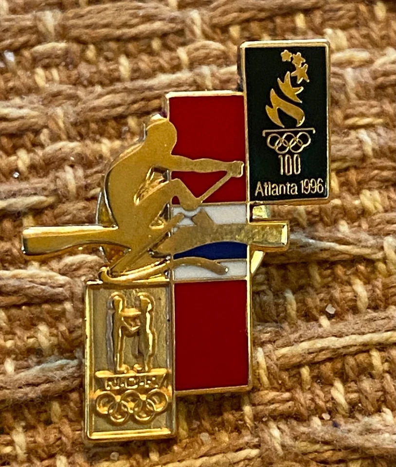 ATLANTA 1996 - DATED NORWAY NOC OLYMPIC ROWING TEAM PIN - Image 1 of 1