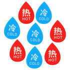  12 Pcs Beschilderung Für Warm- Und Kaltwasser Heißes Kaltes Zeichen Wasserhahn
