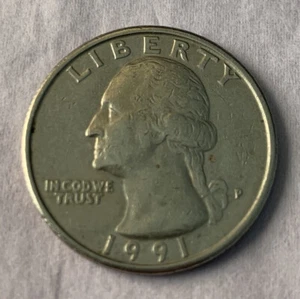 1991 Washington Quarter - Philadelphia Mint - Picture 1 of 2