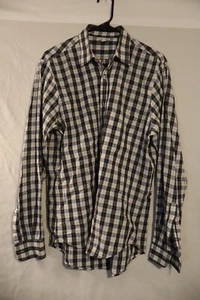 Steven Allen Long Sleeve Button up Plaid Mens M 100% Cotton VNTG - Picture 1 of 5