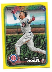 2024 Topps Series 1 CHRISTOPHER MOREL FS Yellow Parallel -CHICAGO CUBS- #128 - Picture 1 of 1