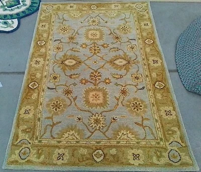 LIGHT BLUE / SAGE 4'-0" x 6'-0" Back Stain Rug Reduced Price 1172775625 AN556B-4 - Image 1 of 4