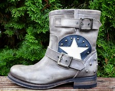 Sendra Bikerstiefel 10796 Gr.39 wie neu Biker Boots  Kurzstiefel Grau