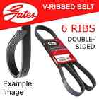 New Gates Micro V-Ribbed Belt 6 Ribs 1825Mm Part No. 6Dpk1825 Double-Sided