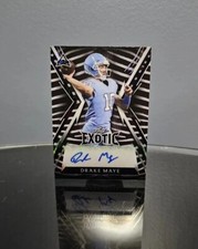 2023 LEAF EXOTIC DRAKE MAYE RC 1/7 AUTO ZEBRA /7 UNC TARHEELS NIL