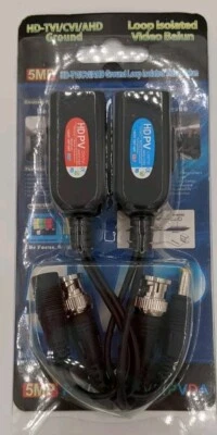 HD TVI/CVI/AHD Ground Loop Isolated Video Balun CCTV Via Twisted Pairs - Image 1 of 2