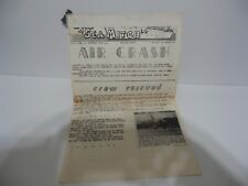 VIETNAM 1962 U.S.S. GEN WILLIAM MITCHELL T-AP114 AIR CRASH PASSANGER NEWSPAPER