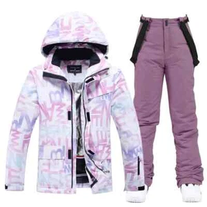 Mode Damen Skianzug Winter winddicht wasserdicht Snowboard Jacke Hose Schnee - Bild 1 von 40