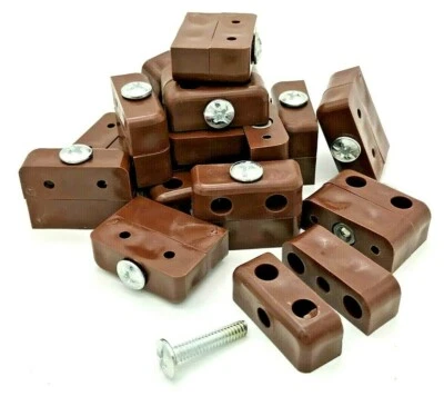 Knockdown Furniture Connector Modesty Jointing Block KD Fittings - Brown (777) - Image 1 of 4