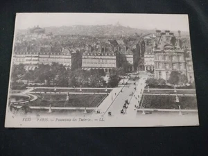 Antique Vtg Paris France Panorama Of Tuileries Levy Fils & Cie Postcard - Picture 1 of 2