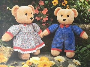 SEWING PATTERN Jean Greenhowe Two tubby teddies Teddy bear boy girl 45cm tall - Imagen 1 de 4