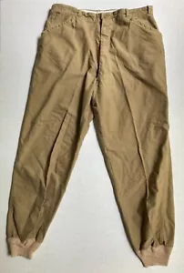 Vintage JC Higgins Pant Hose Sears Rehbock Jagd Bündchen 34x30 Khaki Suspend 50s - Bild 1 von 9