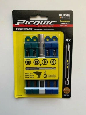 PICQUIC BITPAC POWEPACK - Screwdriver Bit Set with 4" extension and four bits - Image 1 of 2
