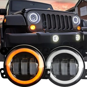 4" Inch Front Bumper LED Fog / Driving Light For Freightliner Coronado 2001-2016 - Picture 1 of 9