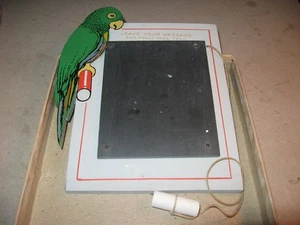 Antike um 1920 "Polly der Nachrichtenträger" Kreidetafel zum Hinterlassen einer Nachricht - Bild 1 von 5