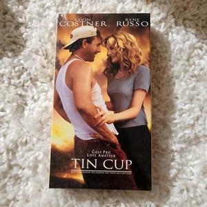 Tin Cup VHS Tape Kevin Costner Rene Russo Golf Pro Love Amateur Sealed - Picture 1 of 6