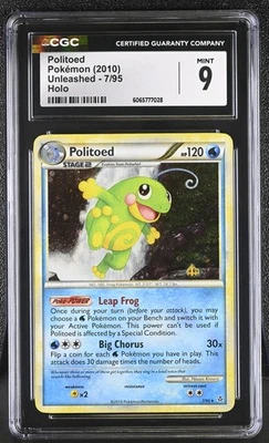 CGC 9 Politoed 7/95 Holo Unleashed Pokémon Card - Image 1 of 2