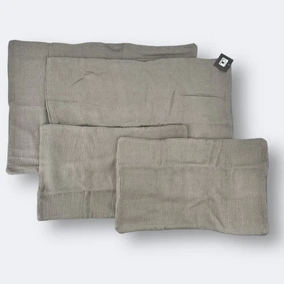 Herrajes de restauración Texturizados Chevron Almohada Falsa Lote de 4 Estándar Lumbar Niebla Foto 1 de 4