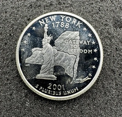 2001 S New York Silver Proof State Quarter 90% Silver - Image 1 of 2