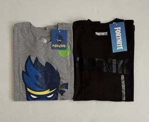 NWT Lot of 2 Boys Fortnite / Ninja Graphic T-Shirt - Size 18-20 / XL - FREE SHIP - Picture 1 of 17