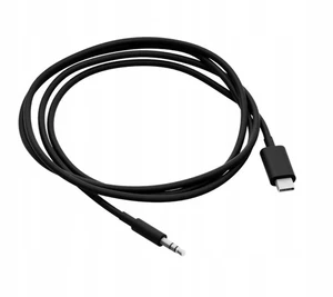 Kabel AUX 3,5mm USB C 1,2m kolor CZARNY - Zdjęcie 1 z 2