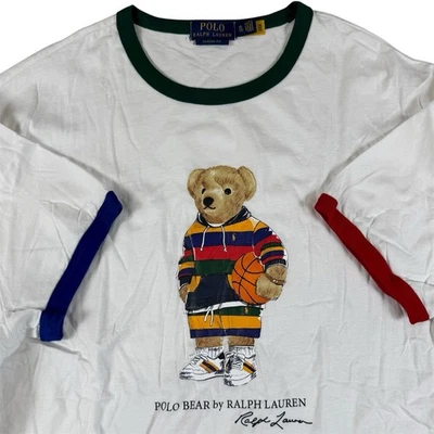 Polo Bear By Polo Ralph Lauren Teddy Bear Basketball Graphic T-shirt Men’s XL - Image 1 of 4