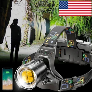 200000LM LED Headlamp P100 Headlight Head Flashlight Camping Fishing Light - Picture 1 of 12