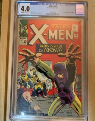 X-MEN #14    VG (4.0) CGC    1st SENTINELS!   STAN LEE Story!   KIRBY Art!  OW/W - Image 1 of 3