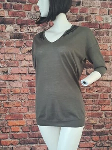 New Sweater Womens Size XS Wool Blend Khaki H&M - Picture 1 of 14