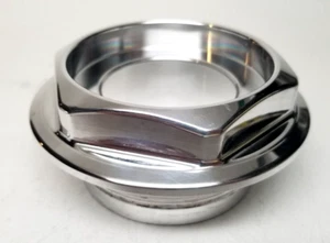 Polished Billet Aluminum Hex Center Hub Cap for BBS RS RC -Large Thread -1/2 Ht - Picture 1 of 14