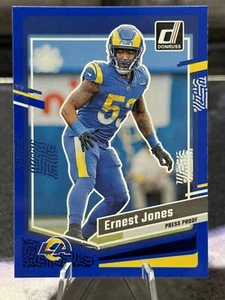 2023 Panini Donruss - Press Proof Blue #168 Ernest Jones - Picture 1 of 2