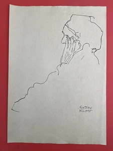 Gustav Klimt Drawing on paper (Handmade) signed and stamped - Picture 1 of 2
