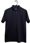 Haggar Men’s Polo shirt Small Black Quick Dry Easy Care Performance Golf