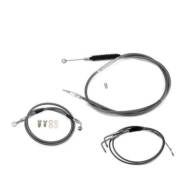12" 14" Bar Brake Line Clutch Throttle Cable For Harley Sportster 883 XL Non-ABS - Image 1 of 4