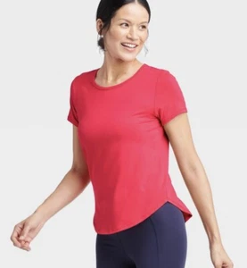 Camisa activa para mujer todo en movimiento, roja que absorbe la humedad (talla XS) V - Imagen 1 de 5