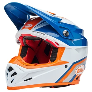 2025 Bell Moto 9S Flex Motocross Helmet Merchant Orange Blue Adult - Picture 1 of 7