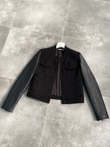 RARO bomber donna ALEXANDER WANG vera pelle isolato TG L UK 14 42