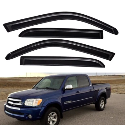 For 2004-2006 Toyota Tundra Double / Crew Cab Rain Guard Window Visor Vent Shade Foto 1 de 4
