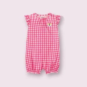 Carter's Front Gingham Romper - Baby Girl NWT Size 24M - Picture 1 of 2