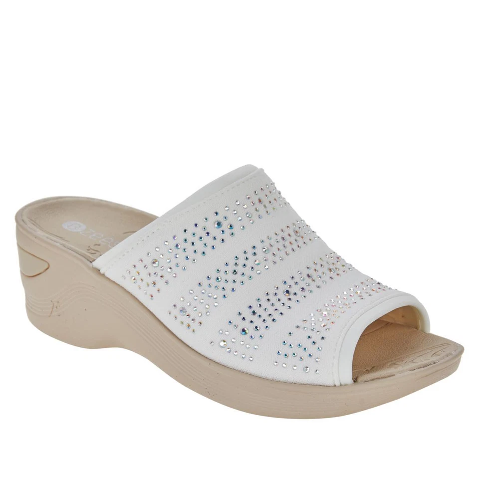 Sandalias de cuña cómodas BZEES Deluxe Brillantes Lavables Slides SELECCIONA COLOR Y TALLA Foto 1 de 1