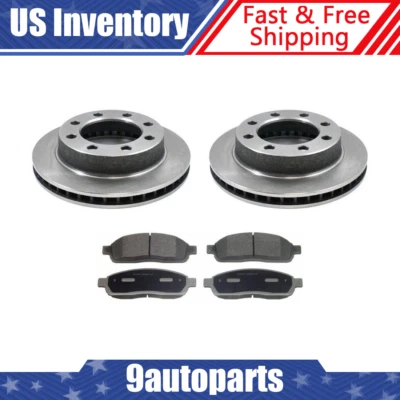 Передние тормозные диски и металлические тормозные колодки для Dodge D250 1990-1993 годов выпуска - Изображение 1 из 4