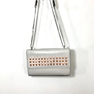 Dune London shoulder purse studs faux leather Gray Crossbody Shoulder Bag Chain - Picture 1 of 12