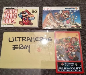 Super Marios Bros 3 Mario Kart “PHONE CARDS” SET 3 Nintendo 1986 Japan Rare! - Imagen 1 de 4