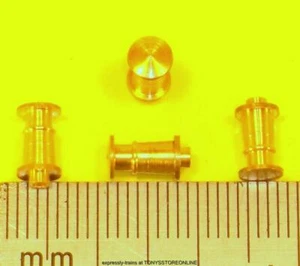 thought to be pre-hornby electrotren ho 1x pack of 4 brass 4.5mm round buffers - Picture 1 of 1