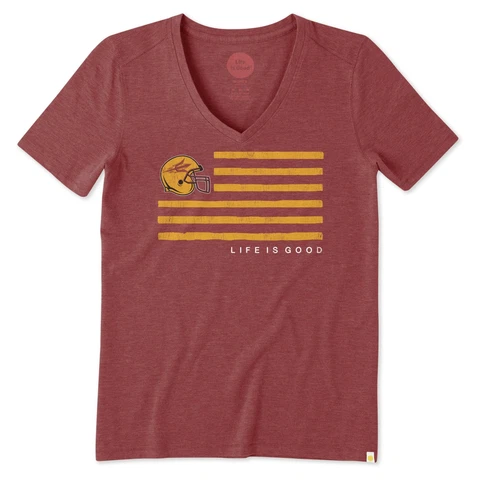 Life is Good Womens Cool Vee Arizona State Team Flag, Small, Sport Maroon Cover
