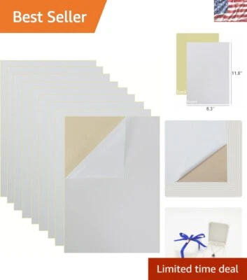 10PCS Self-Adhesive Felt Sheets for DIY Crafts - A4 Size, Eco-Friendly White - Image 1 of 4