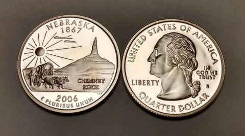 2006-S Nebraska State Proof Washington Quarter 90% Silver Statehood Cover