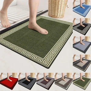 Non Slip Water Absorbent Bath Mat Pedestal Toilet Mats Small Large Bathroom Rugs - Picture 1 of 18